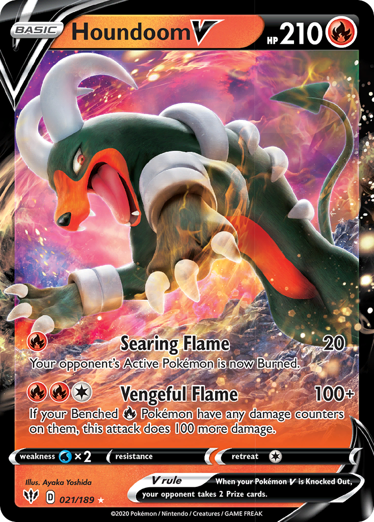 Houndoom V (021/189) [Sword & Shield: Darkness Ablaze]