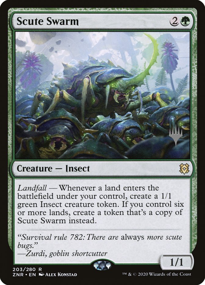 Scute Swarm (Promo Pack) [Zendikar Rising Promos]