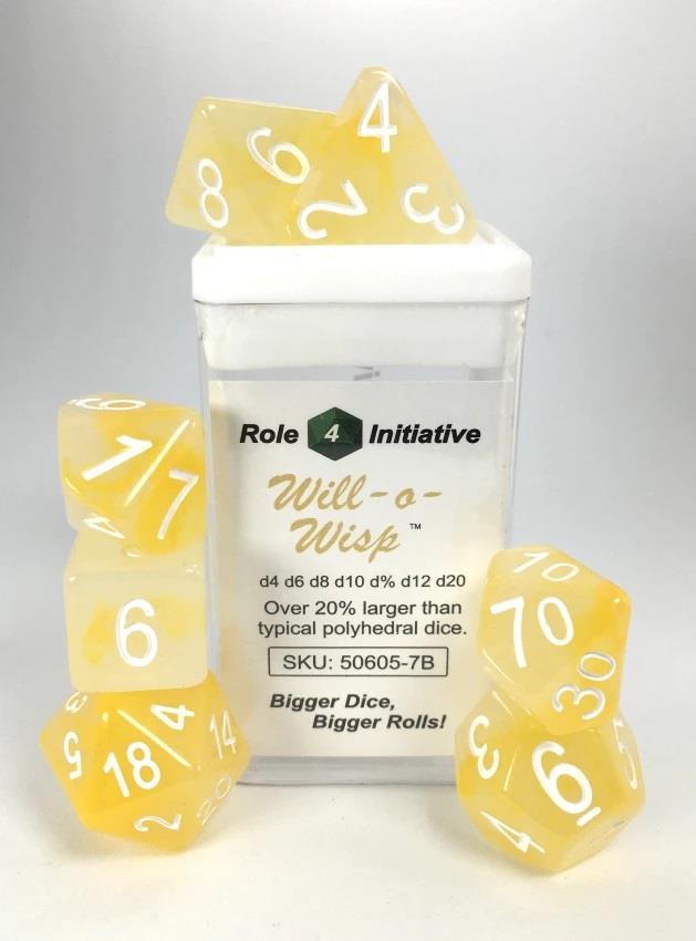 Role 4 Initiative R4I50605-7B Will-o-Wisp Dice - Set of 7