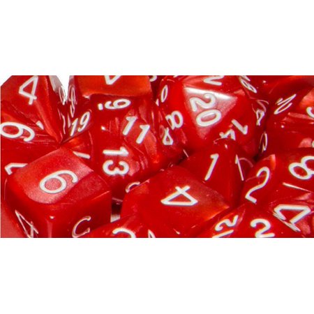 R4I Dice: Marble Red W/ White