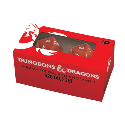 Ultra Pro Dice: Dungeons & Dragons - Heavy Metal D20 - Red & White