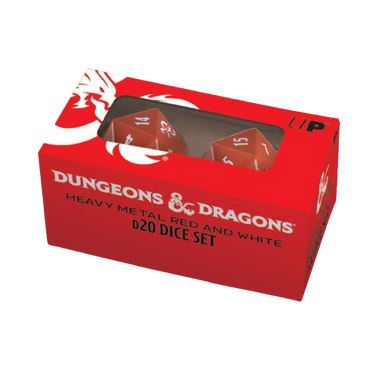 Ultra Pro Dice: Dungeons & Dragons - Heavy Metal D20 - Red & White