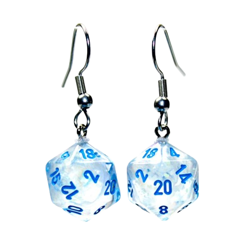 Hook Earrings Borealis Icicle Mini d20 Pair