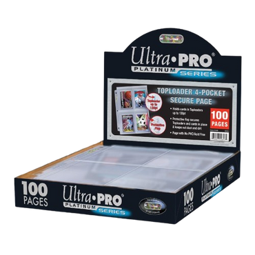 Ultra Pro Pages: Secure Platinum Page for Toploaders (4-Pocket) (1 Page)