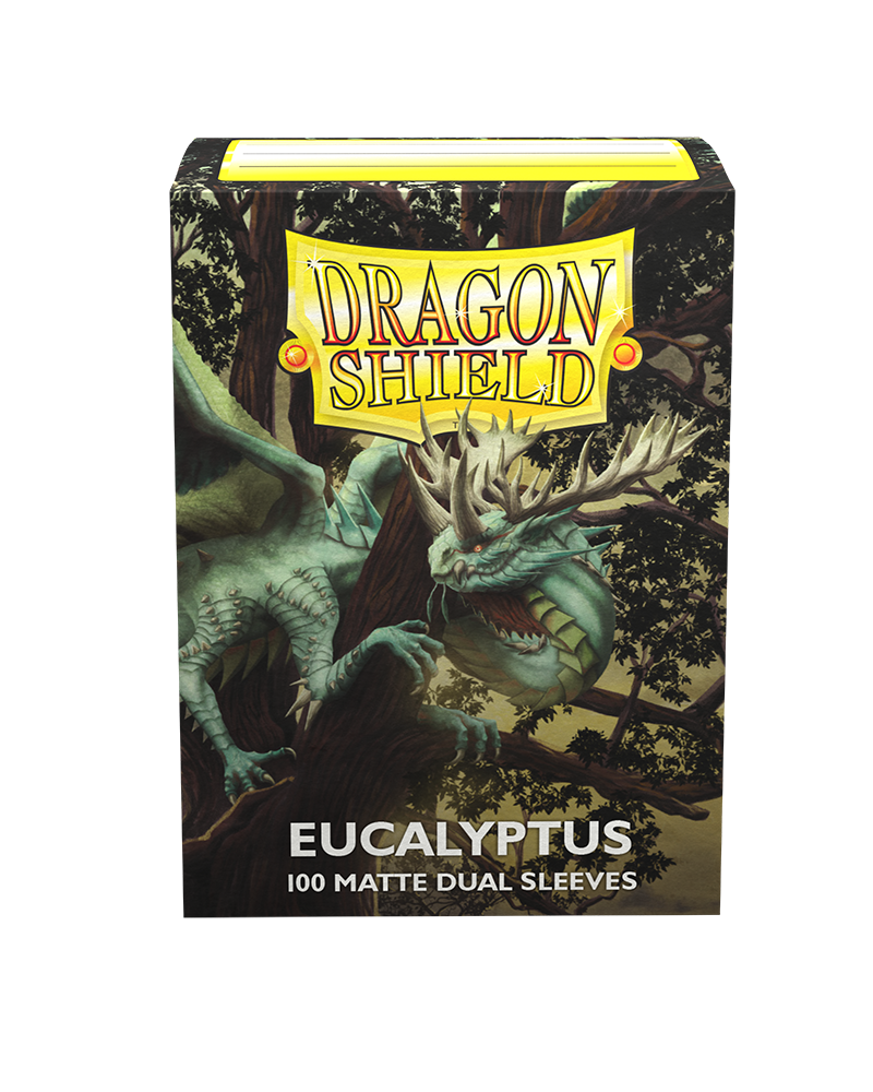 dragon shield matte dual sleeves eucalyptus 100 count