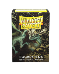 dragon shield matte dual sleeves eucalyptus 100 count